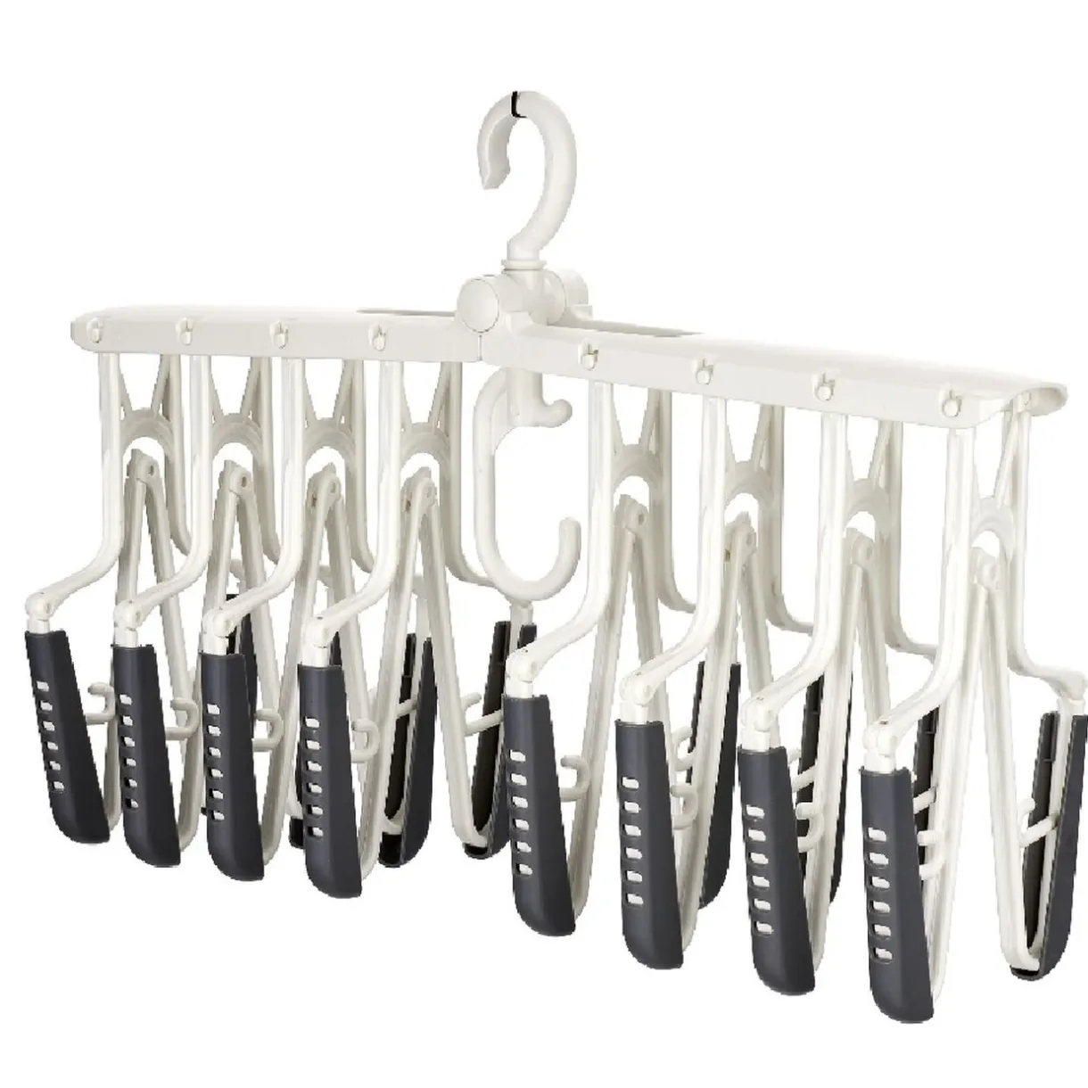 Rangement|Gifi Support malin 8 cintres en 1 pour penderie blanc