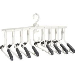 Rangement|Gifi Support malin 8 cintres en 1 pour penderie blanc