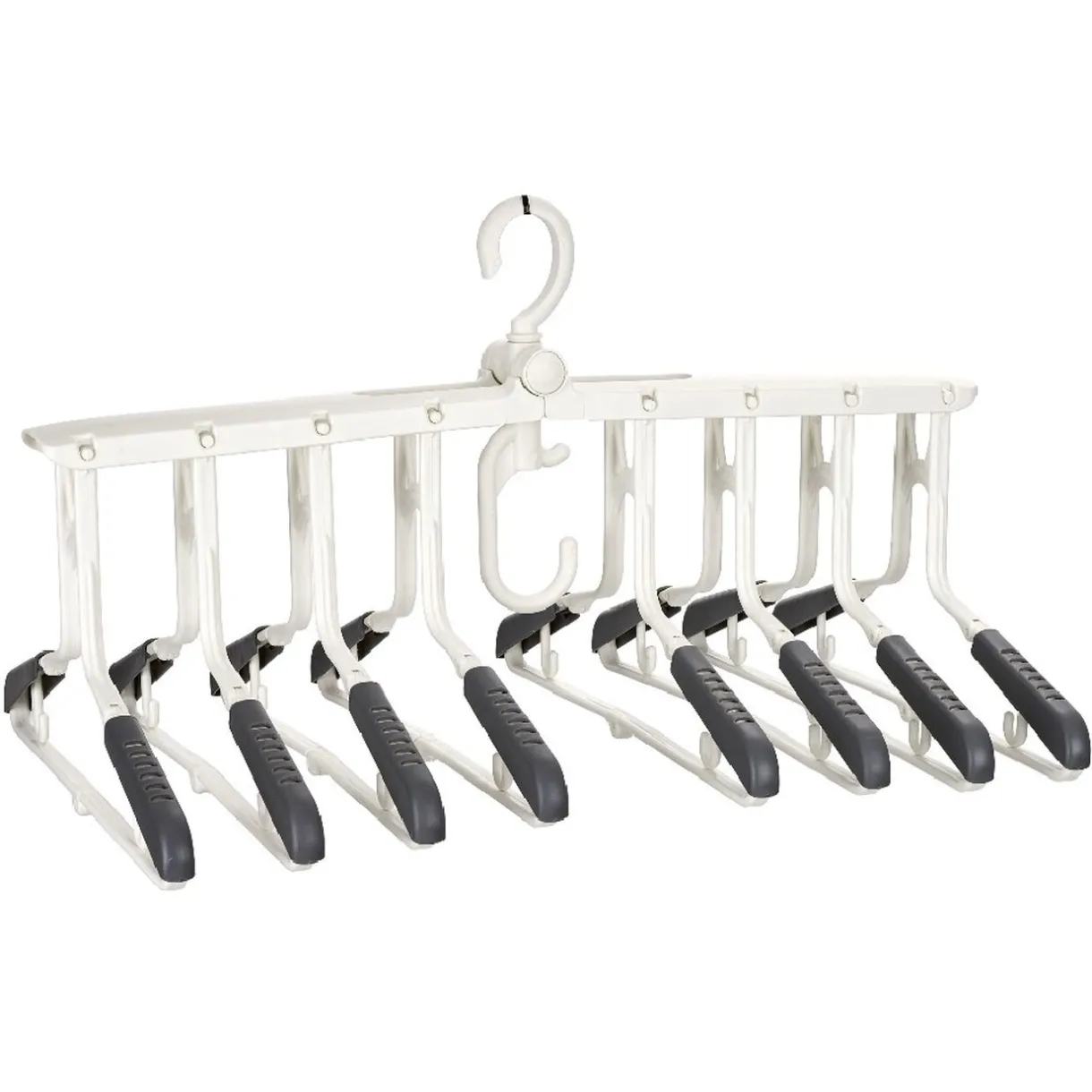 Rangement|Gifi Support malin 8 cintres en 1 pour penderie blanc