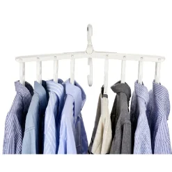 Rangement|Gifi Support malin 8 cintres en 1 pour penderie blanc