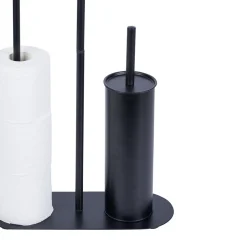 Discount Gifi Support papier WC et téléphone noir 36xH66x13,5cm