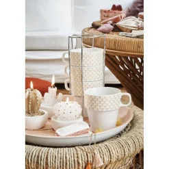 Support tasse avec 4 tasses empilables^Gifi Outlet