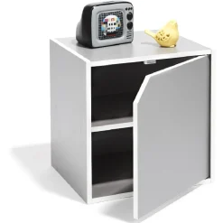 Rangement|Gifi Table de chevet Kobe gris clair 1 porte