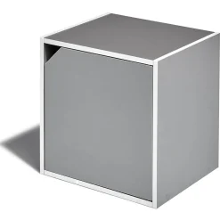 Rangement|Gifi Table de chevet Kobe gris clair 1 porte