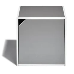 Rangement|Gifi Table de chevet Kobe gris clair 1 porte