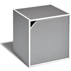 Rangement|Gifi Table de chevet Kobe gris clair 1 porte