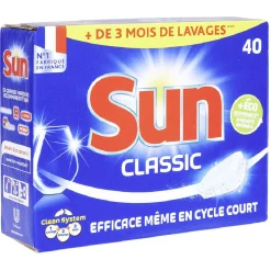Nettoyage Et Entretien|Gifi Tablette lave-vaisselle Sun Classic 40 doses