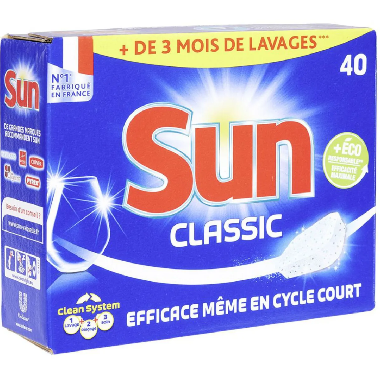 Nettoyage Et Entretien|Gifi Tablette lave-vaisselle Sun Classic 40 doses