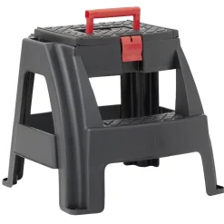 Sale Gifi Tabouret 2 marches avec rangement intégré noir et rouge