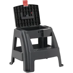 Sale Gifi Tabouret 2 marches avec rangement intégré noir et rouge