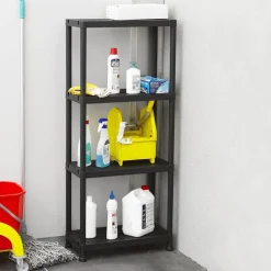 Rangement|Gifi Étagère 4 niveaux ajourés noire