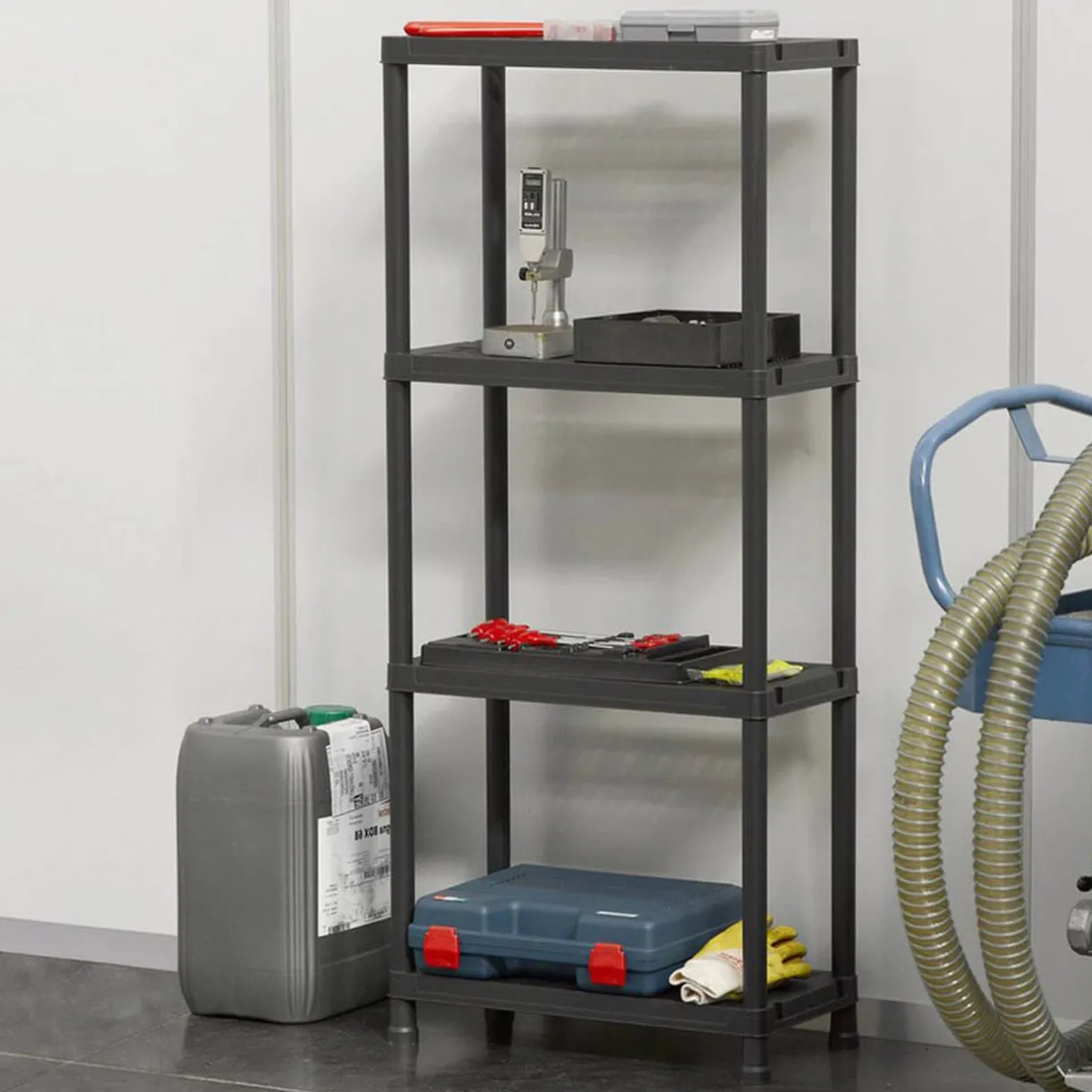 Rangement|Gifi Étagère 4 niveaux ajourés noire