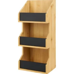 Étagère 3 niveaux bambou naturel 40x18xH13cm^Gifi Discount