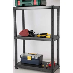 Rangement|Gifi Étagère 3 niveaux plastique noir