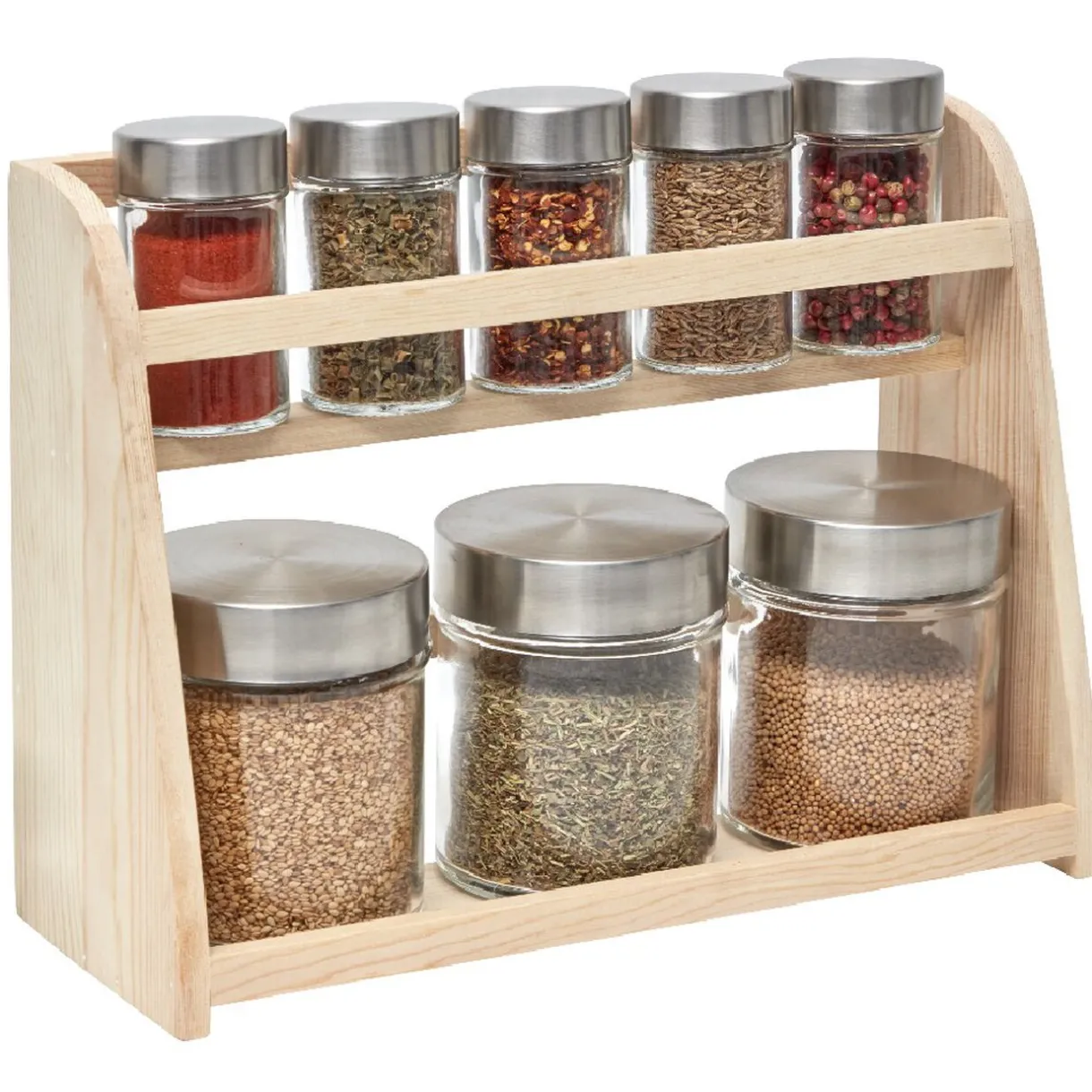 Étagère à épices et ses 8 bocaux^Gifi Discount