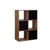 Rangement|Gifi Étagère Adam MDF Noir 6 cubes 60xH90x29,5cm