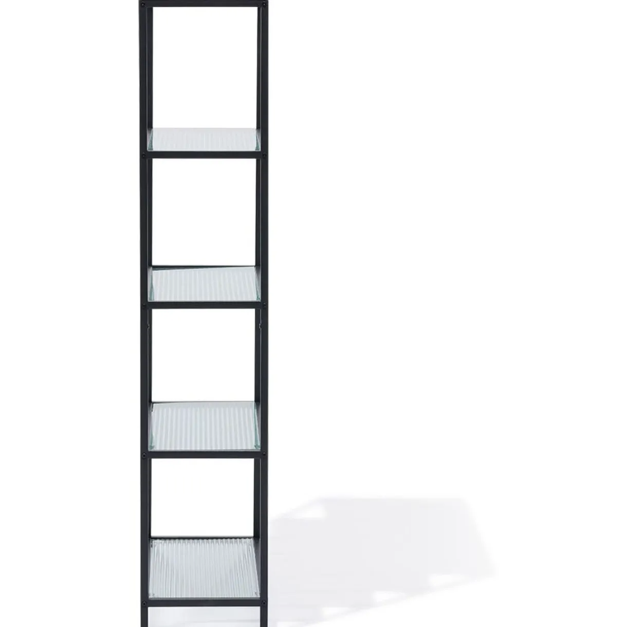 Rangement|Gifi Étagère Arty métal noir et verre trempé - L60xP30xH150 cm