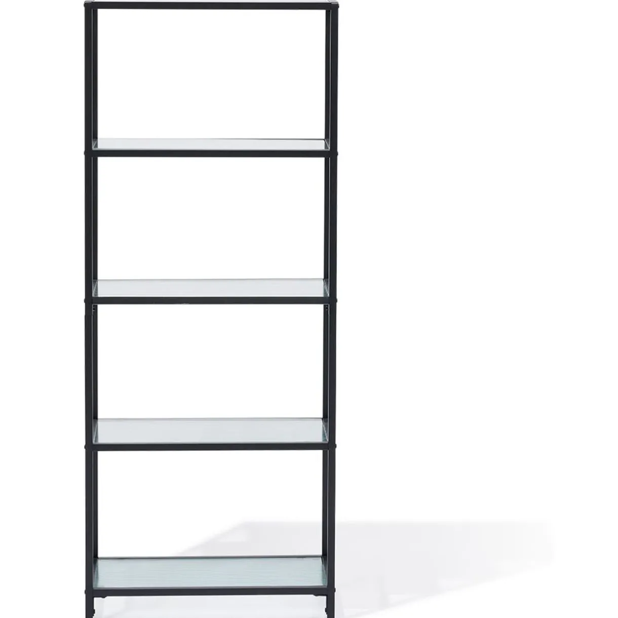 Rangement|Gifi Étagère Arty métal noir et verre trempé - L60xP30xH150 cm