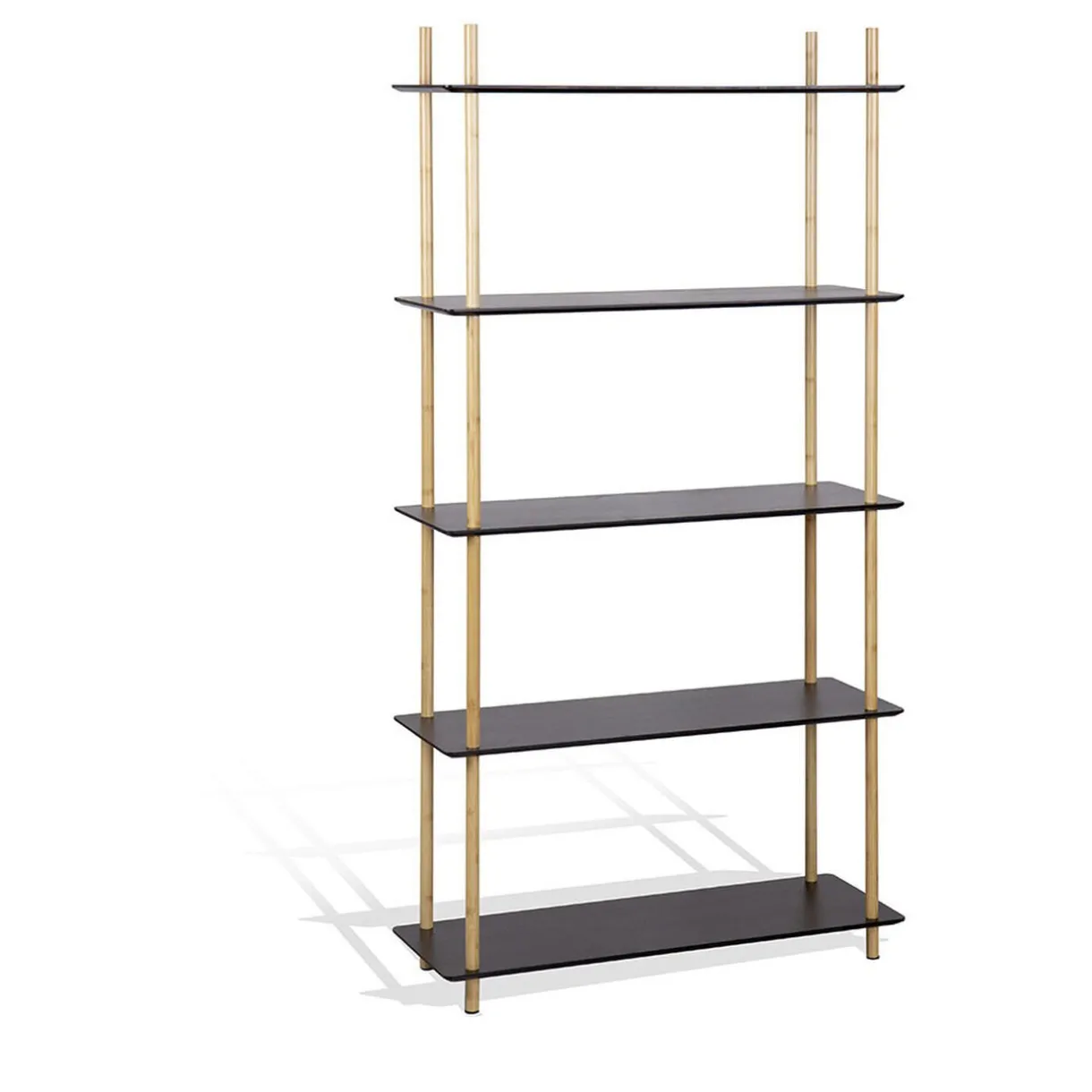 Rangement|Gifi Étagère bibliothèque Fuzo 5 niveaux bois 77x27xH.150 cm