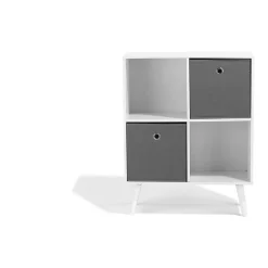 Rangement|Gifi Étagère Bilbao blanche 2 tiroirs et 2 niches