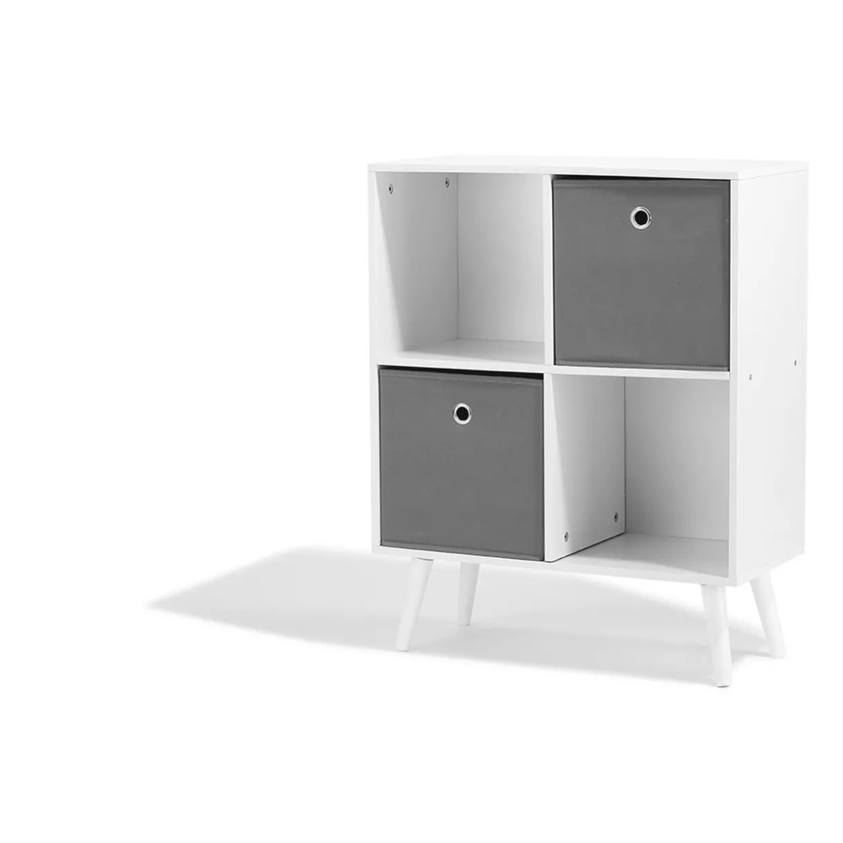 Rangement|Gifi Étagère Bilbao blanche 2 tiroirs et 2 niches