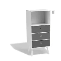 Rangement|Gifi Étagère Bilbao blanche 3 tiroirs et 1 niche