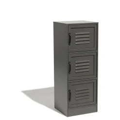 Rangement|Gifi Étagère Brooklyn gris anthracite 3 portes