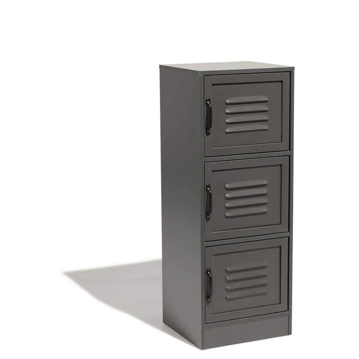 Rangement|Gifi Étagère Brooklyn gris anthracite 3 portes