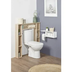 Hot Gifi Étagère contour de WC 8 compartiments