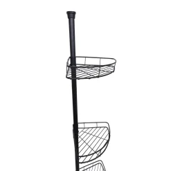 Online Gifi Étagère d'angle 3 niveaux métal noir