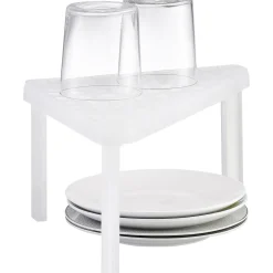 Étagère d'angle cuisine plastique blanc^Gifi Discount