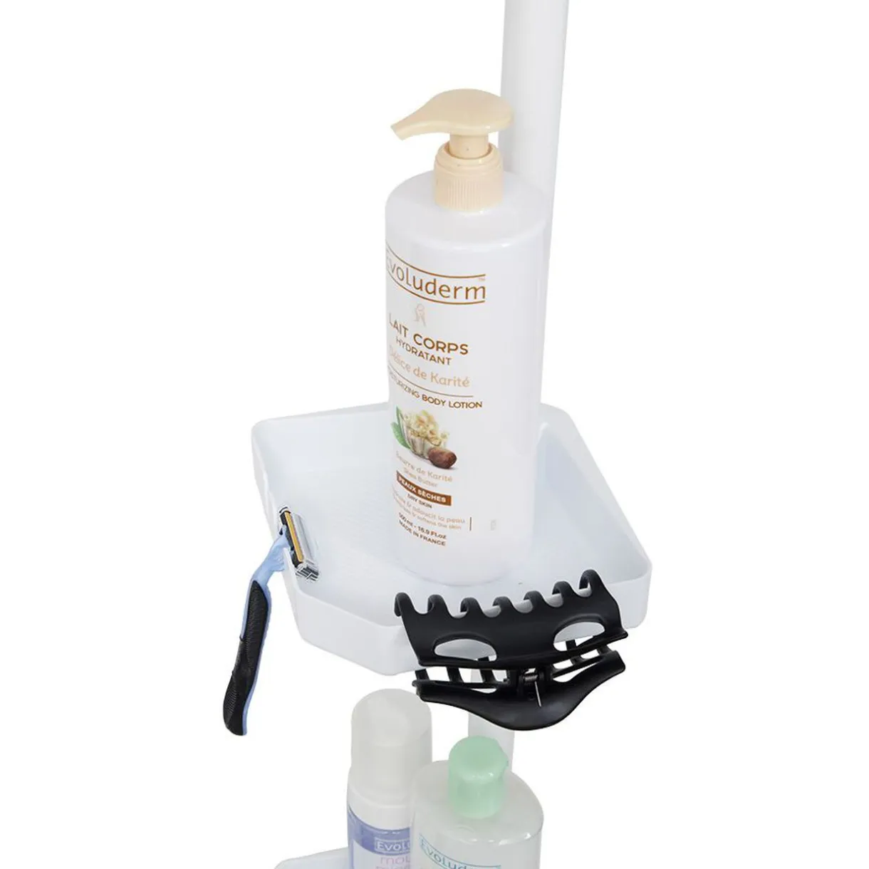 Gifi Étagère d'angle de douche 4 niveaux hauteur réglable