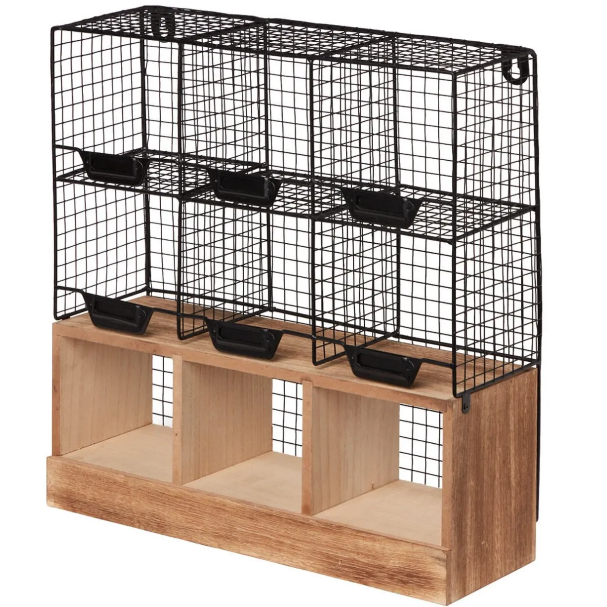 Étagère de cuisine 6 casiers pour épices noir naturel^Gifi