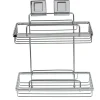 Clearance Gifi Étagère de douche 2 niveaux à ventouse gris