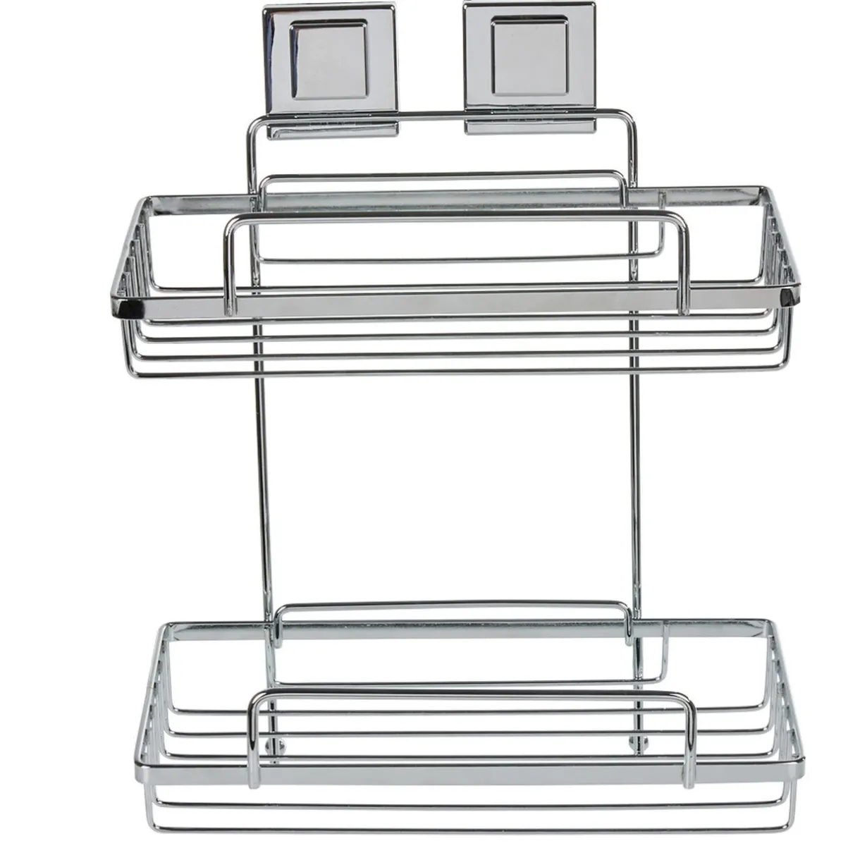 Clearance Gifi Étagère de douche 2 niveaux à ventouse gris