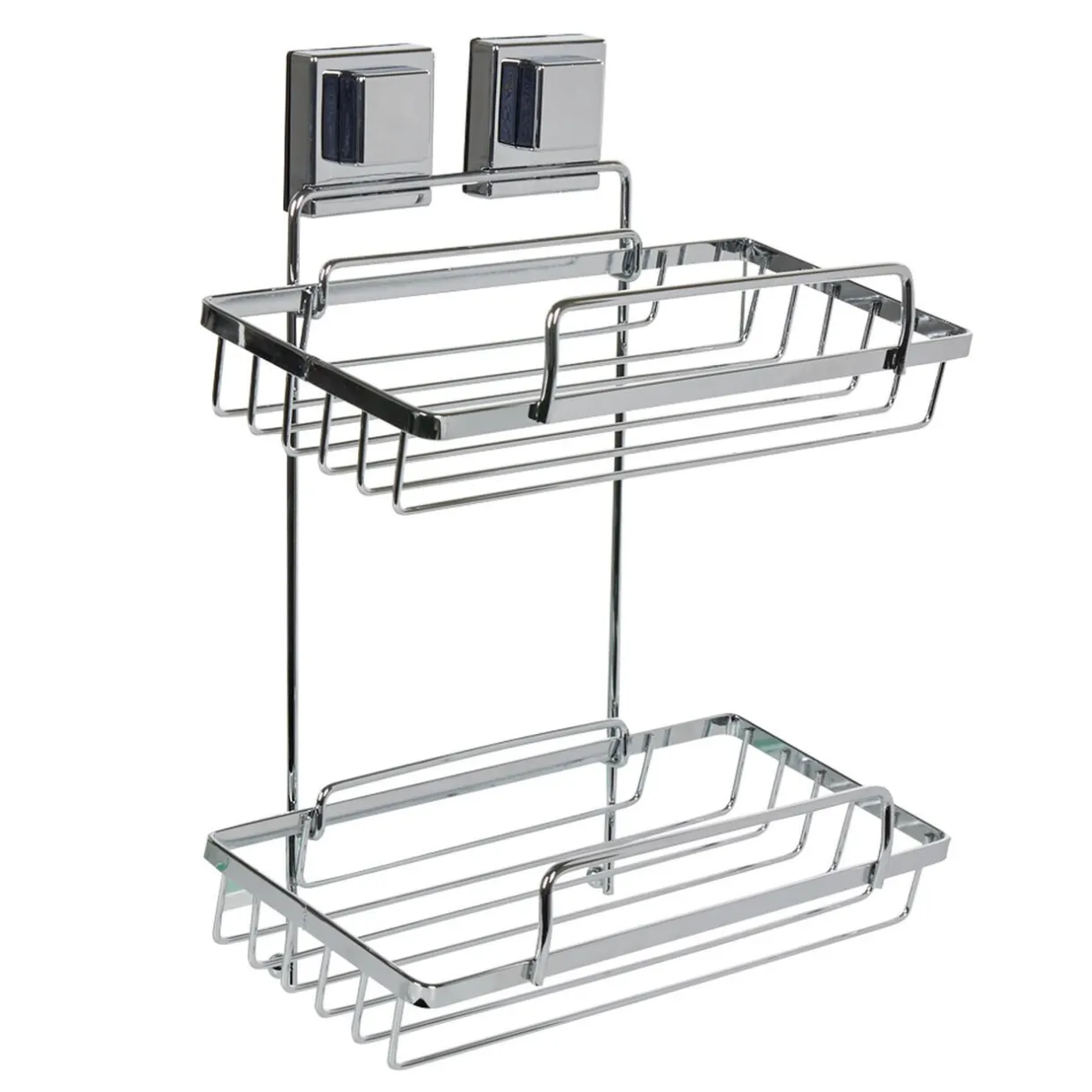 Clearance Gifi Étagère de douche 2 niveaux à ventouse gris