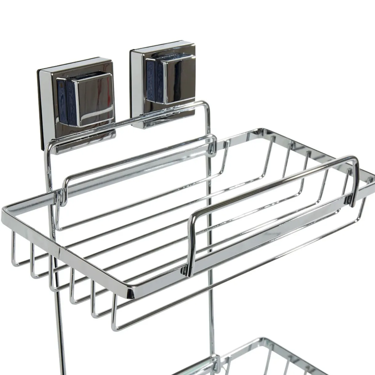 Clearance Gifi Étagère de douche 2 niveaux à ventouse gris