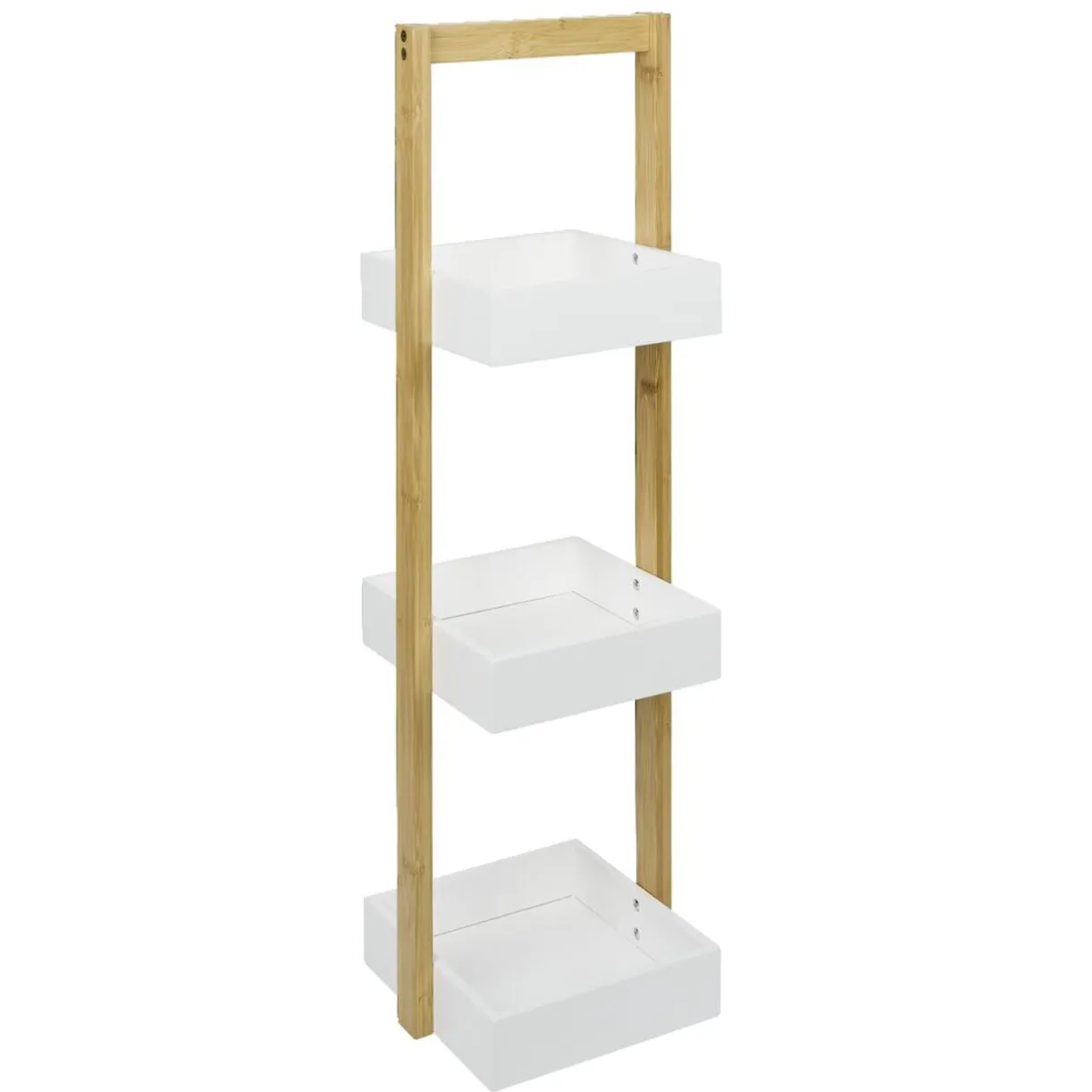 Clearance Gifi Étagère de salle de bain à 3 niveaux bambou 22x24xH73cm