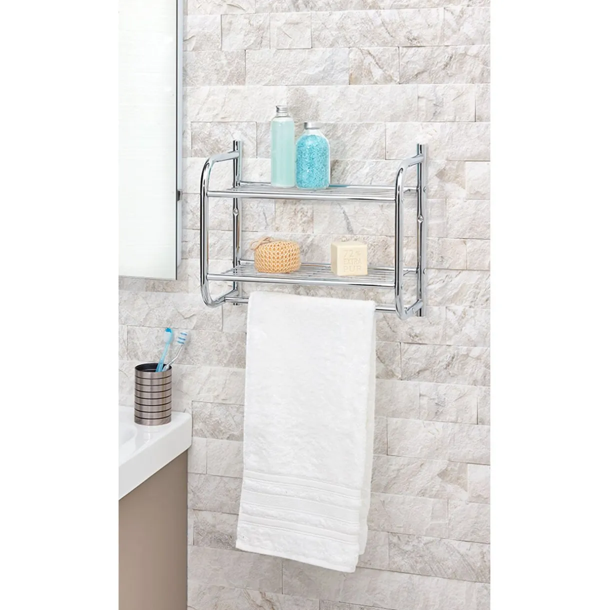 Discount Gifi Étagère de salle de bain à fixer