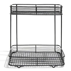 Sale Gifi Étagère double à poser en métal 25,5x14,5xH25cm