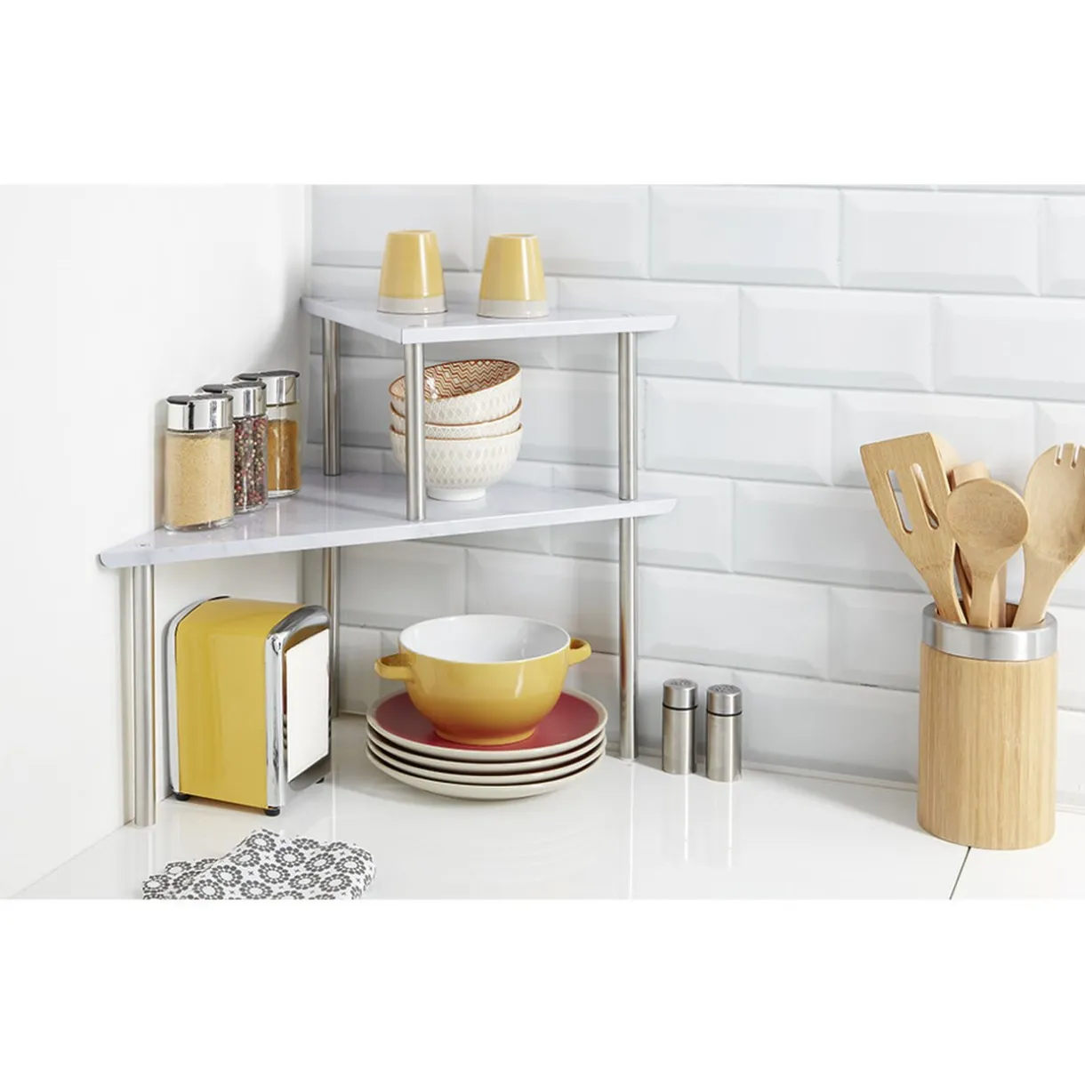 Online Gifi Étagère effet marbre 2 niveaux