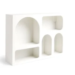 Rangement|Gifi Étagère en bois 6 niches gris 40x9xH28cm