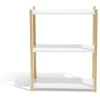 Rangement|Gifi Étagère en pin blanc et naturel 3 niveaux