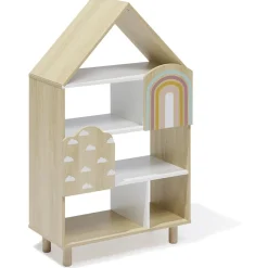 Rangement|Gifi Étagère enfant 7 cases design nuage arc en ciel - L60,5xP30xH100 cm