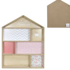 Rangement|Gifi Étagère fille forme maison Little Princesse en bois rose L40xP10xH54cm