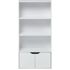 Rangement|Gifi Étagère large Adam en bois blanc 4 niches