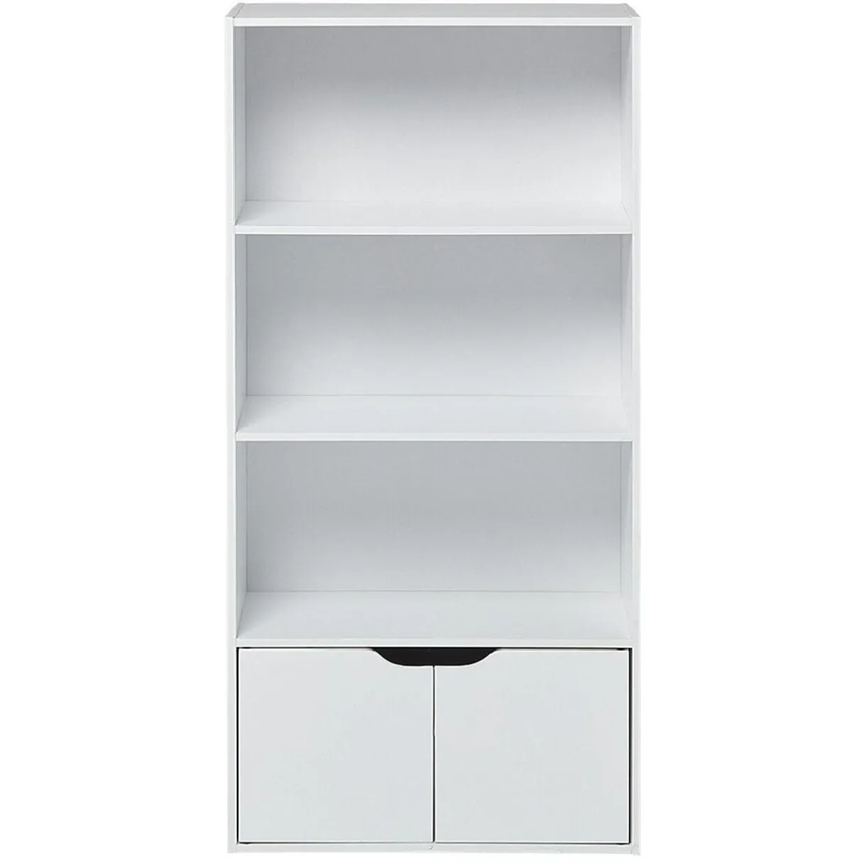 Rangement|Gifi Étagère large Adam en bois blanc 4 niches