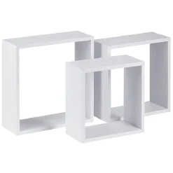 Rangement|Gifi Étagère murale carrée blanche x3