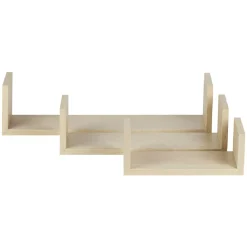 Rangement|Gifi Étagère murale rectangulaire beige x3