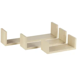 Rangement|Gifi Étagère murale rectangulaire beige x3